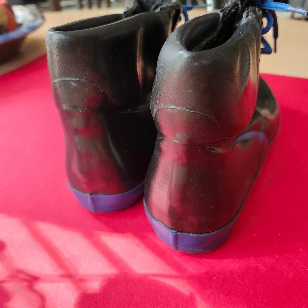 Vintage High Top Rubber Korean Rain Boots Size 9 Gorpcore Outdoors Utility Retro